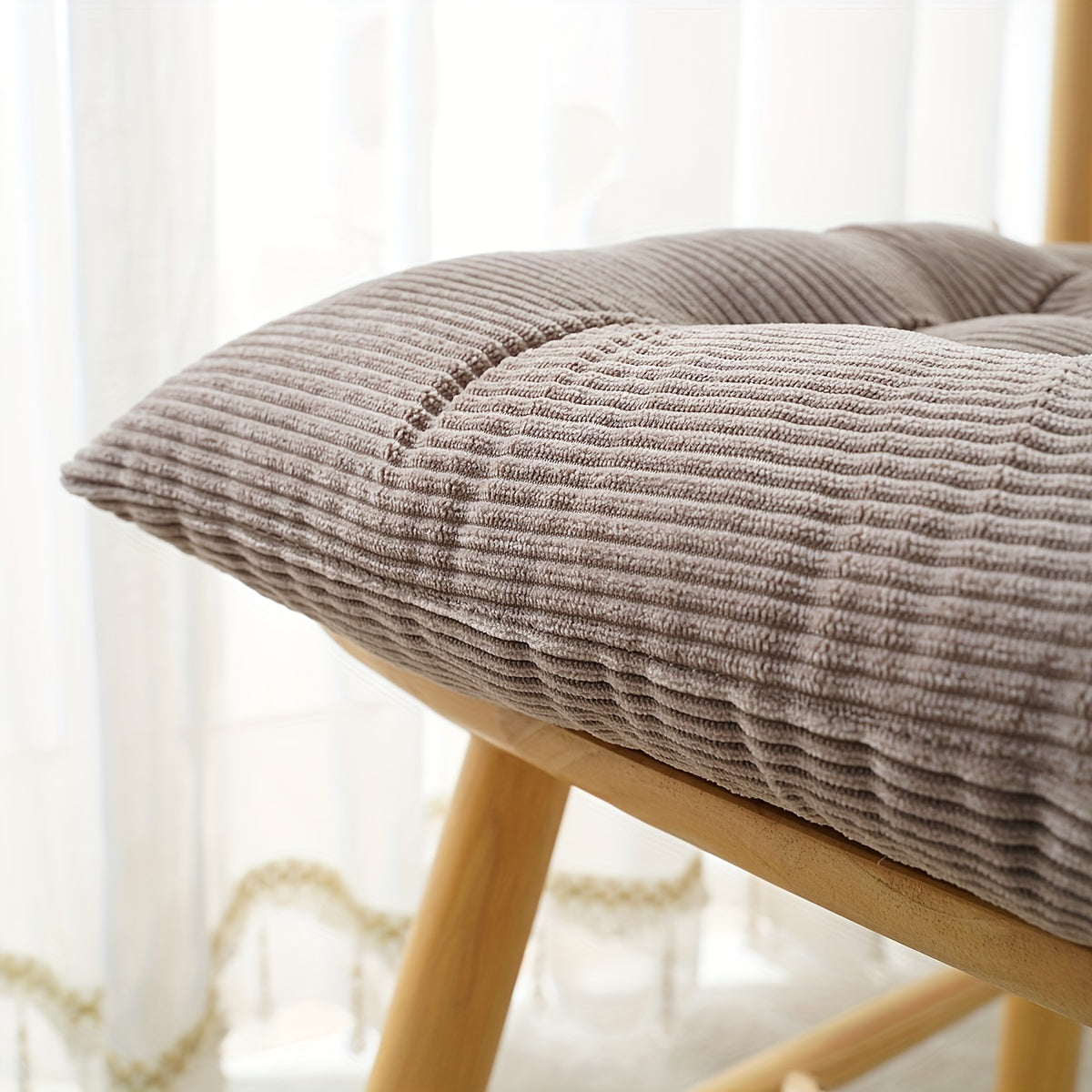 Coussin de chaise 40x40 en velours côtelé, lot de 2 pièces
