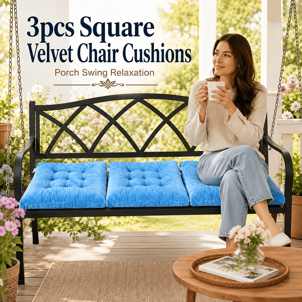 Coussin de chaise carré 40x40 en velours dense, très épais