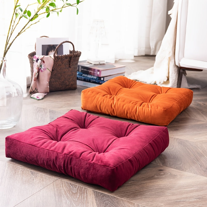 Coussin de chaise carré 41x41 en velours, épais de 9 cm
