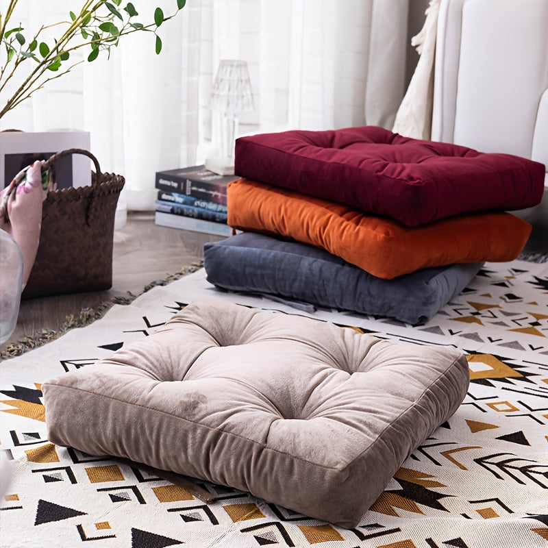Coussin de chaise carré 41x41 en velours, épais de 9 cm