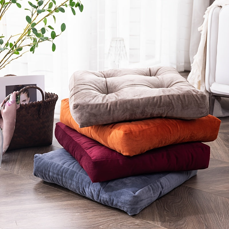 Coussin de chaise carré 41x41 en velours, épais de 9 cm