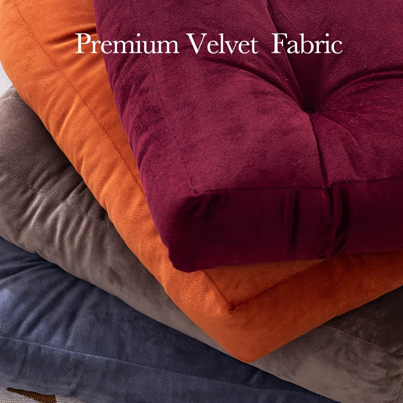 Coussin de chaise carré 41x41 en velours, épais de 9 cm