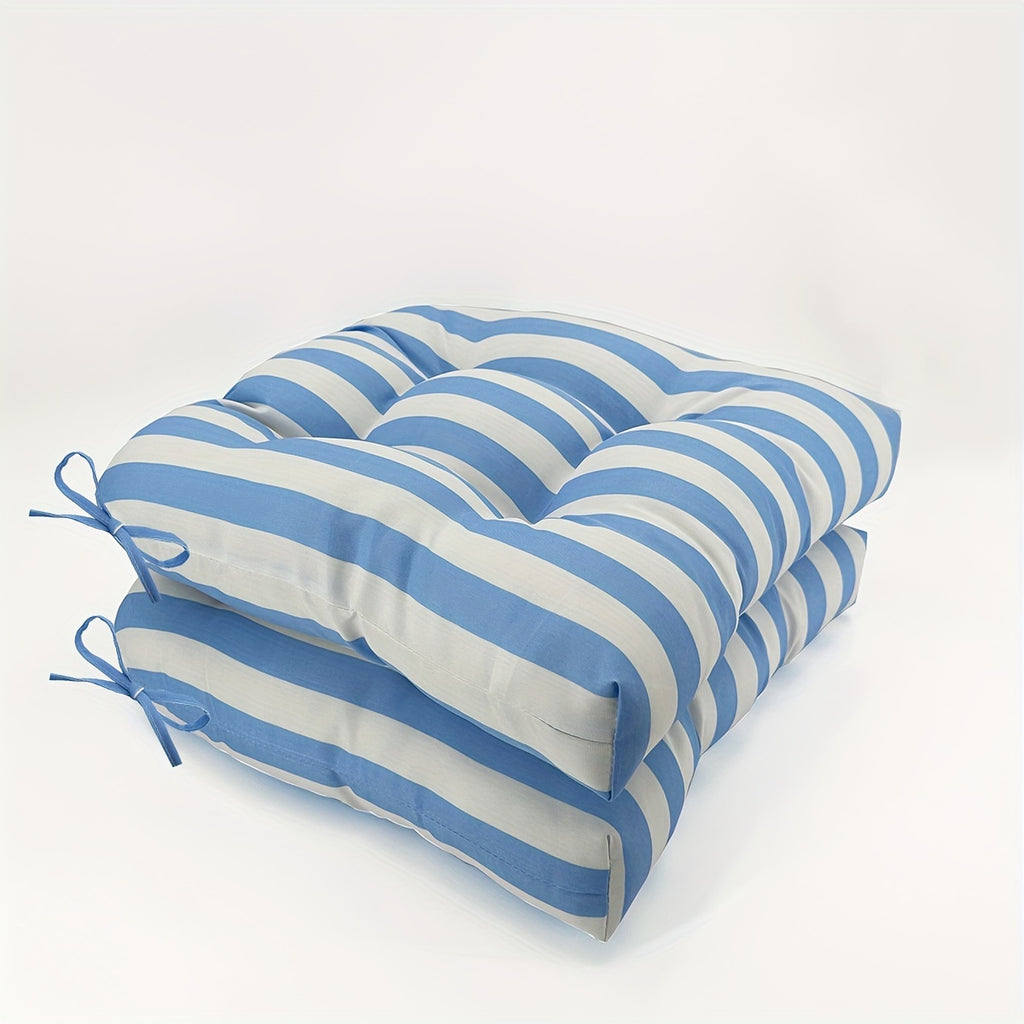 Coussin de chaise 48x48x9 cm tissu Oxford, lot de 2, 9 coloris
