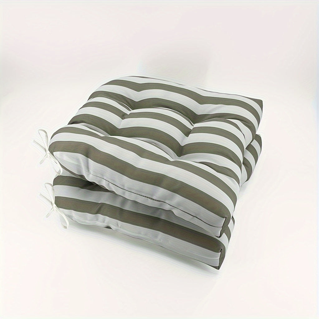Coussin de chaise 48x48x9 cm tissu Oxford, lot de 2, 9 coloris