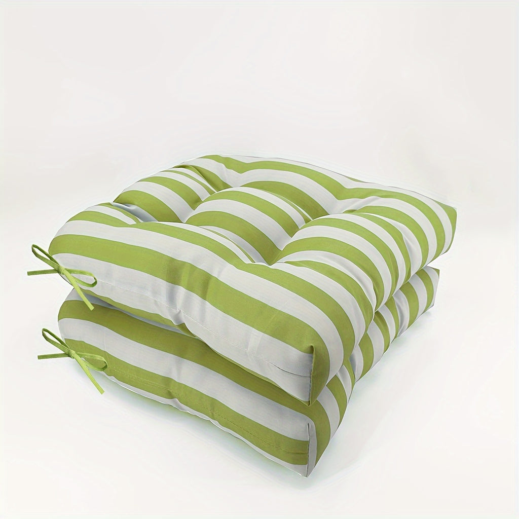 Coussin de chaise 48x48x9 cm tissu Oxford, lot de 2, 9 coloris