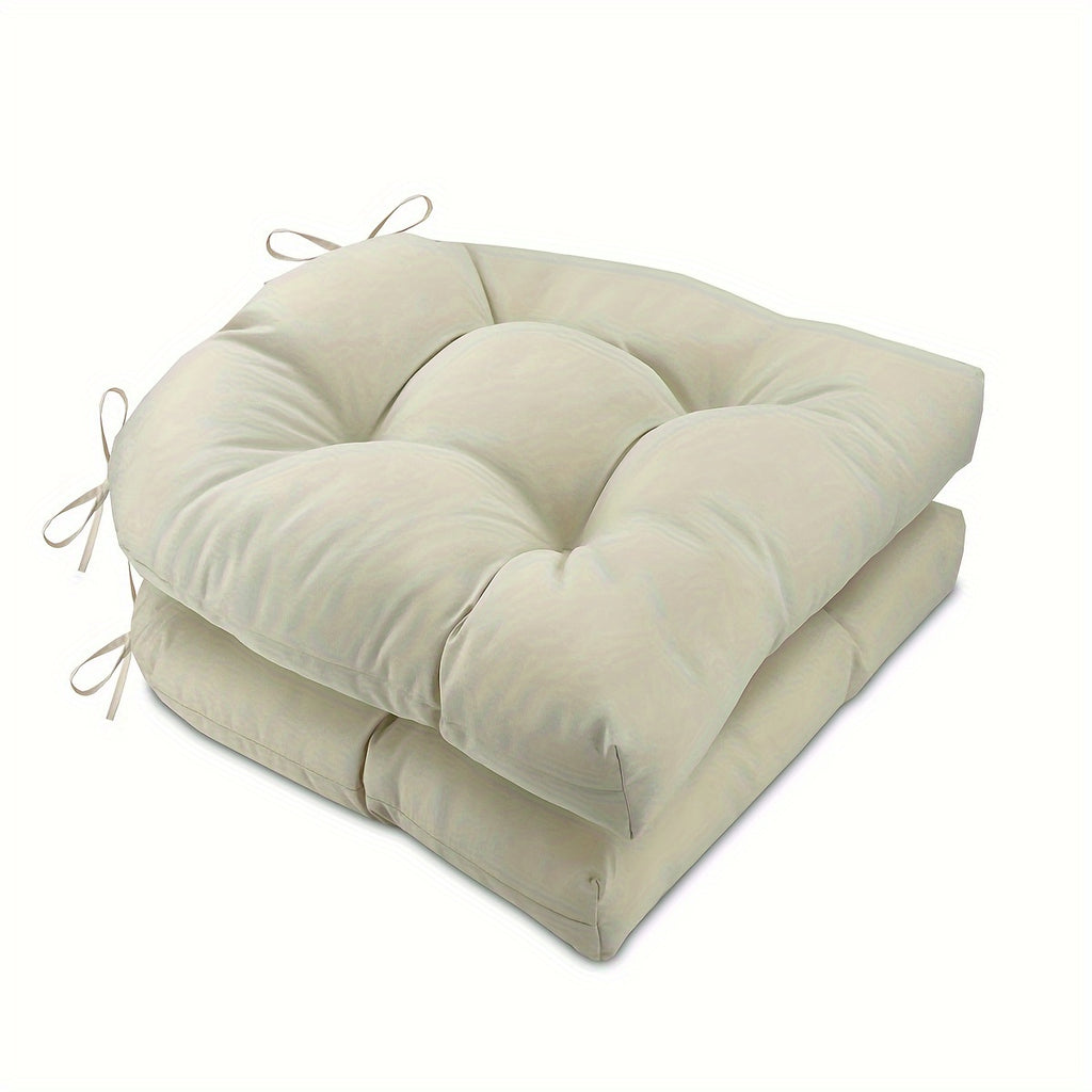 Coussin de chaise 48x48x9 cm tissu Oxford, lot de 2, 9 coloris