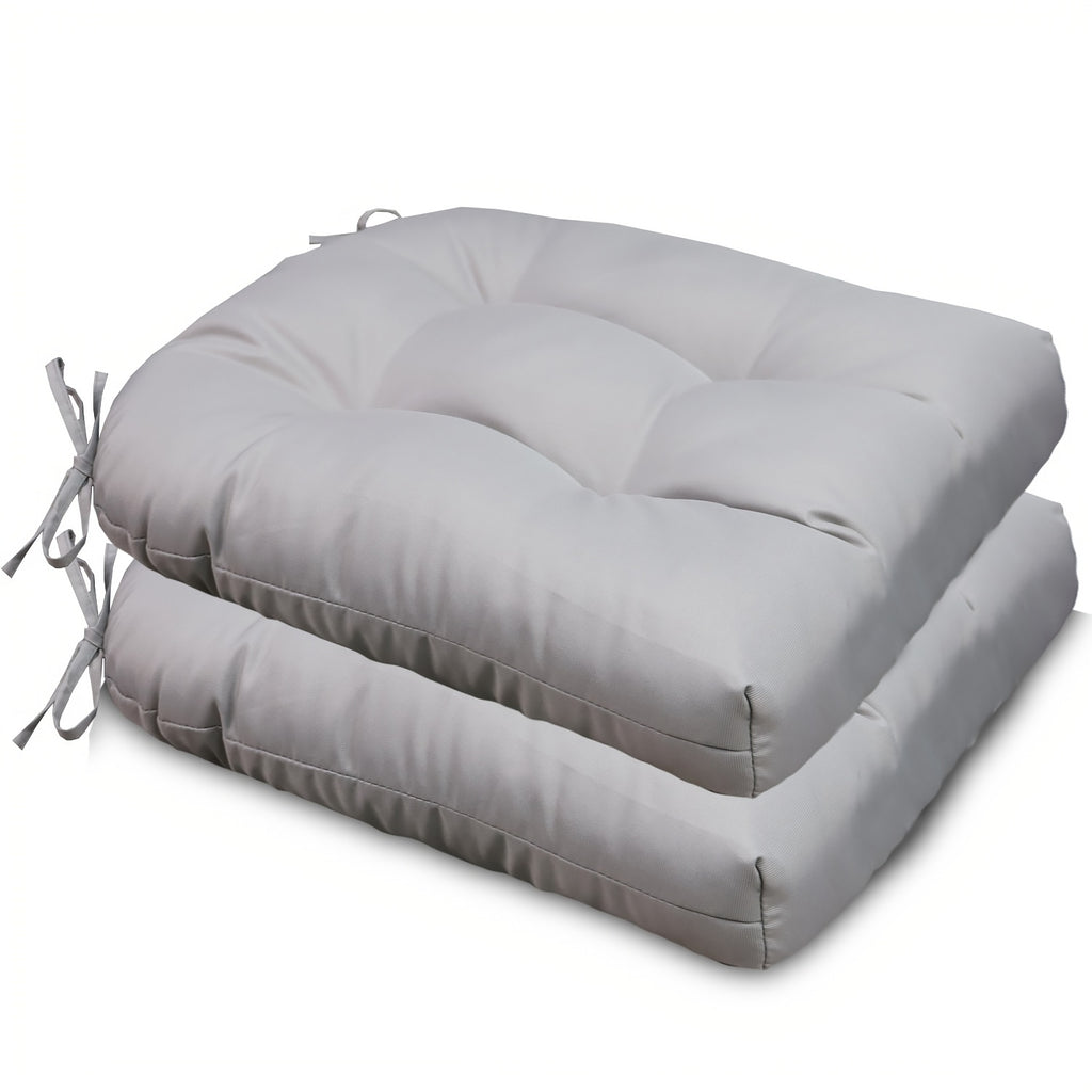 Coussin de chaise 48x48x9 cm tissu Oxford, lot de 2, 9 coloris