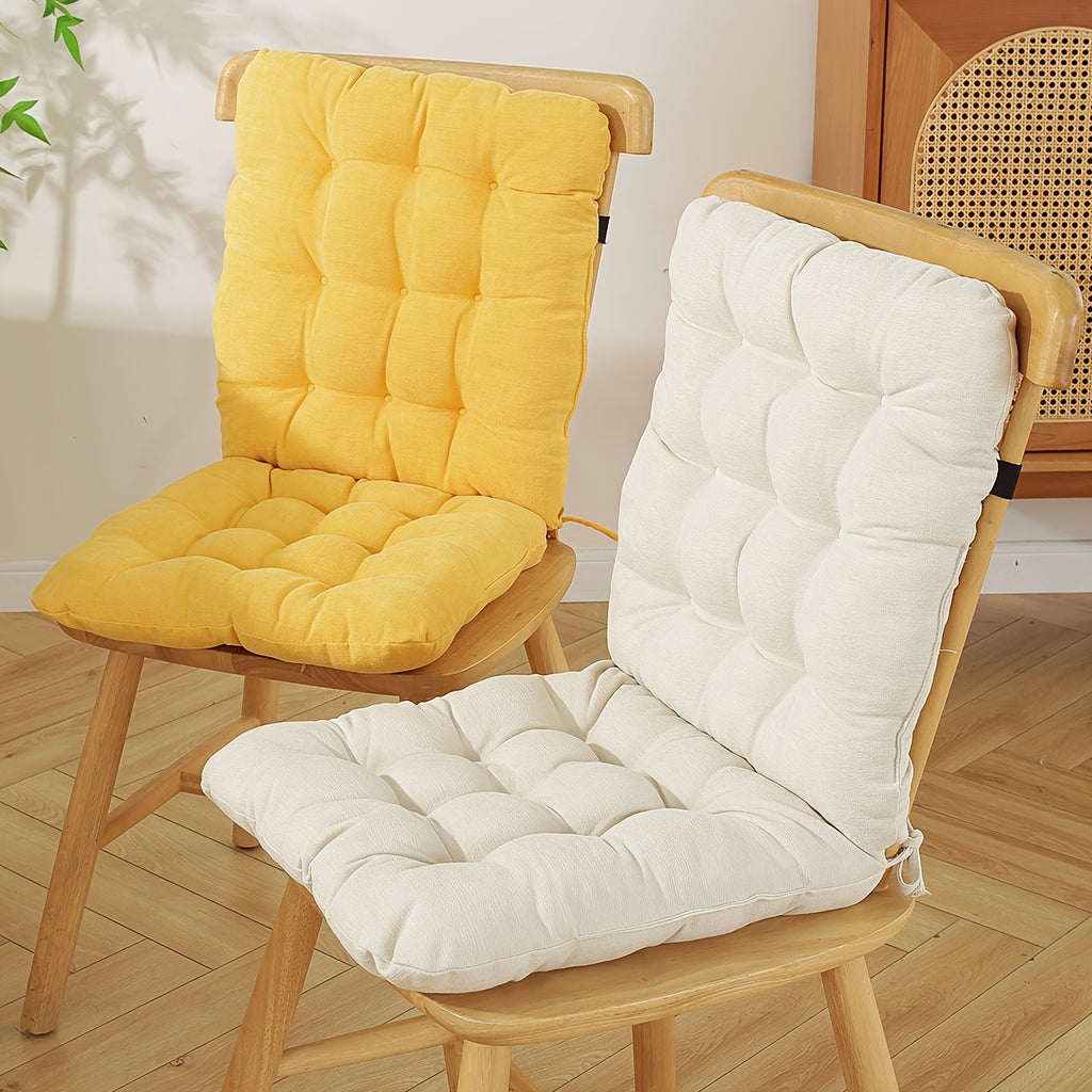 Coussin de chaise assise et dossier en chenille, 6 coloris