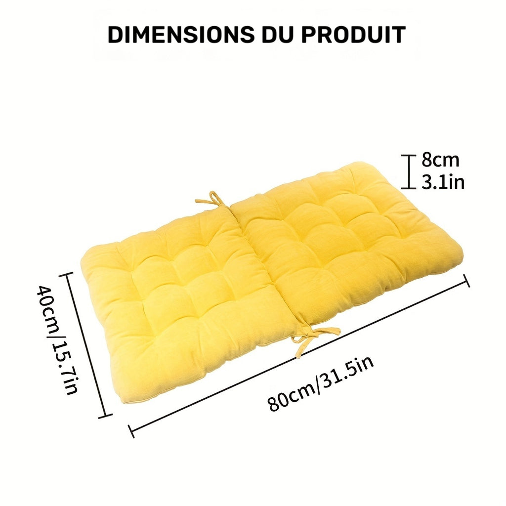 Coussin de chaise assise et dossier en chenille, 6 coloris
