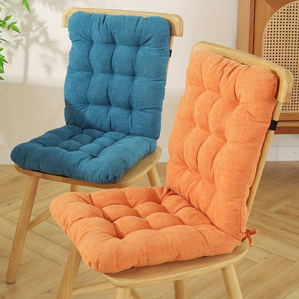 Coussin de chaise assise et dossier en chenille, 6 coloris