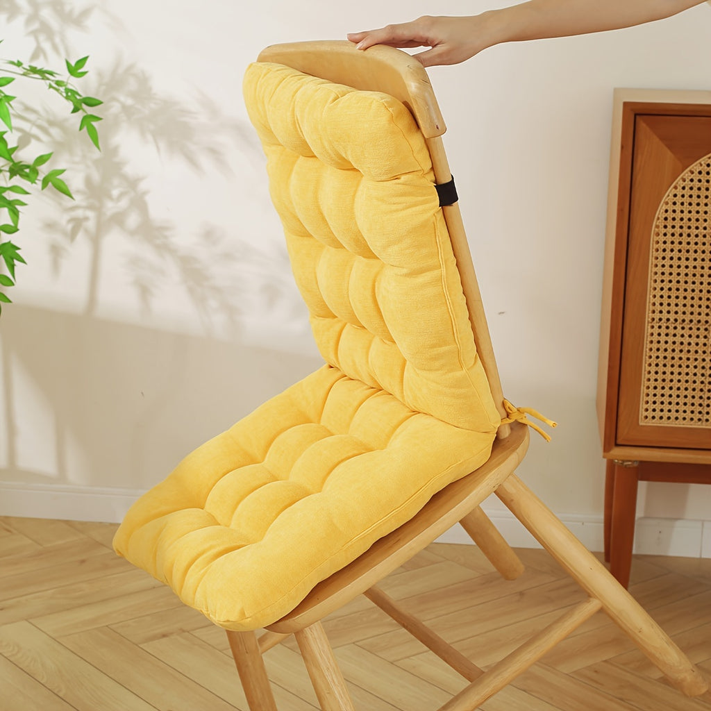 Coussin de chaise assise et dossier en chenille, 6 coloris