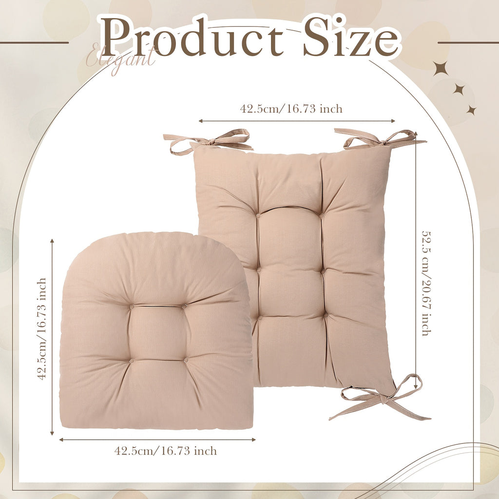 Coussin de chaise avec dossier taupe, assise et dossier