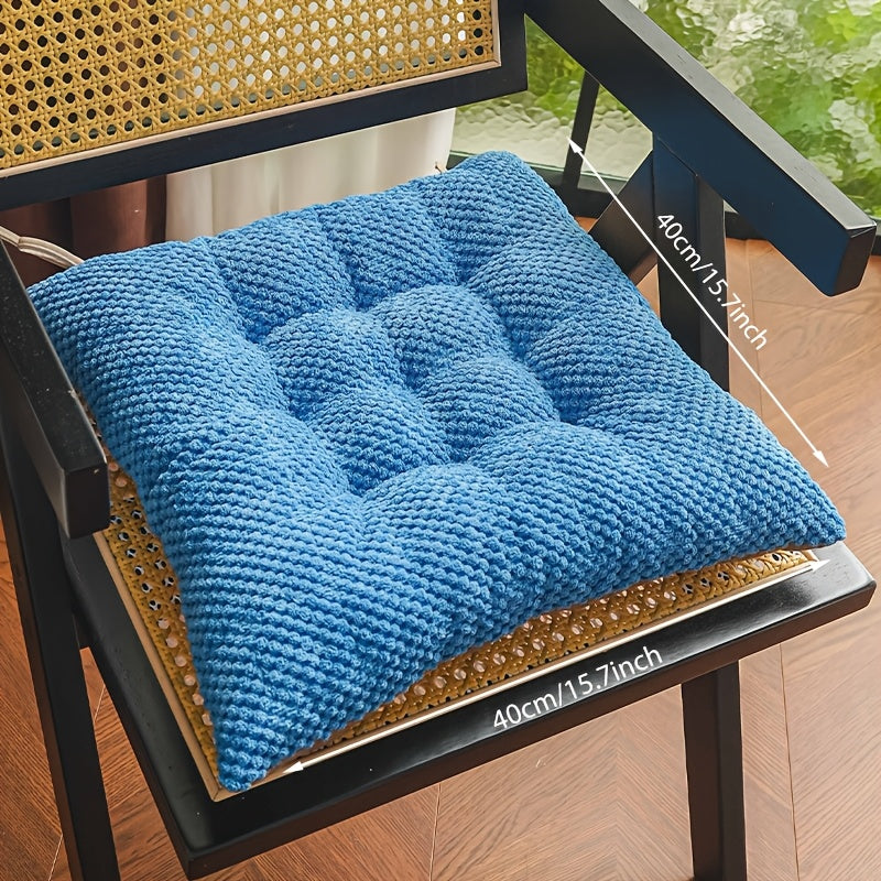 Coussin de Chaise en Velours Côtelé - Bleu Royal / 1 pièce (40*40 cm)