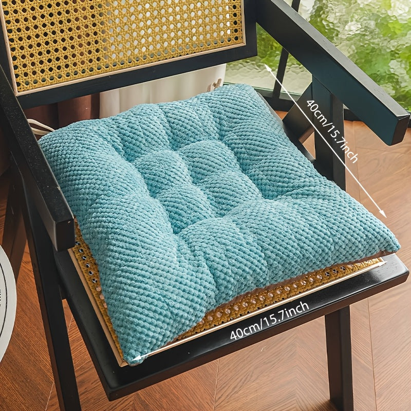 Coussin de Chaise en Velours Côtelé - Bleu Ciel / 1 pièce (40*40 cm)