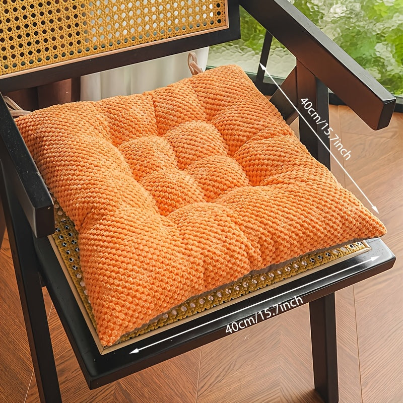 Coussin de Chaise en Velours Côtelé - Orange / 1 pièce (40*40 cm)