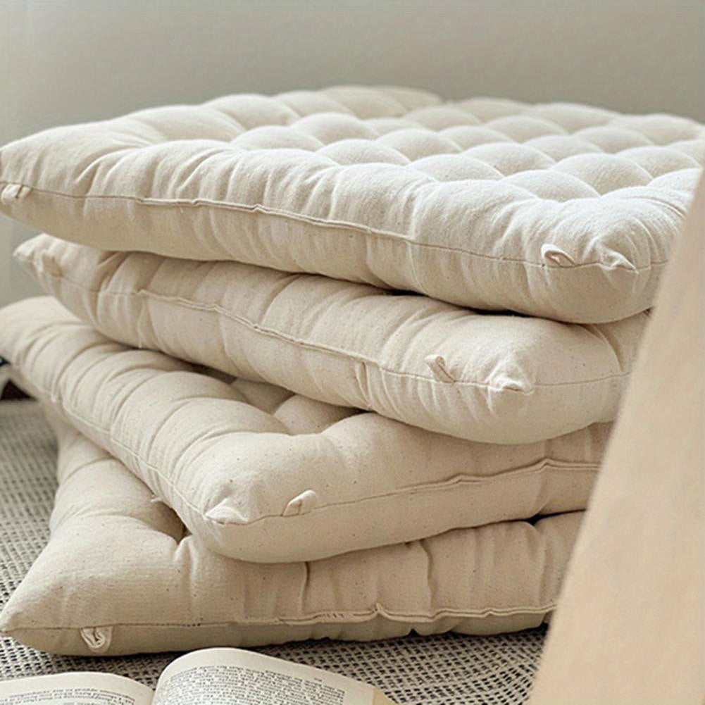 Coussin de chaise capitonné écru, au choix rond ou carré