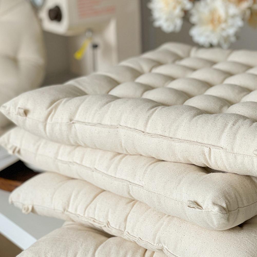 Coussin de chaise capitonné écru, au choix rond ou carré