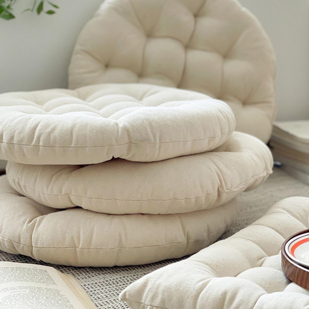 Coussin de chaise capitonné écru, au choix rond ou carré