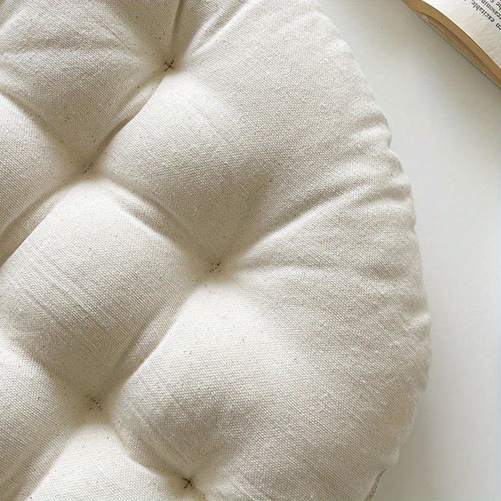 Coussin de chaise capitonné écru, au choix rond ou carré