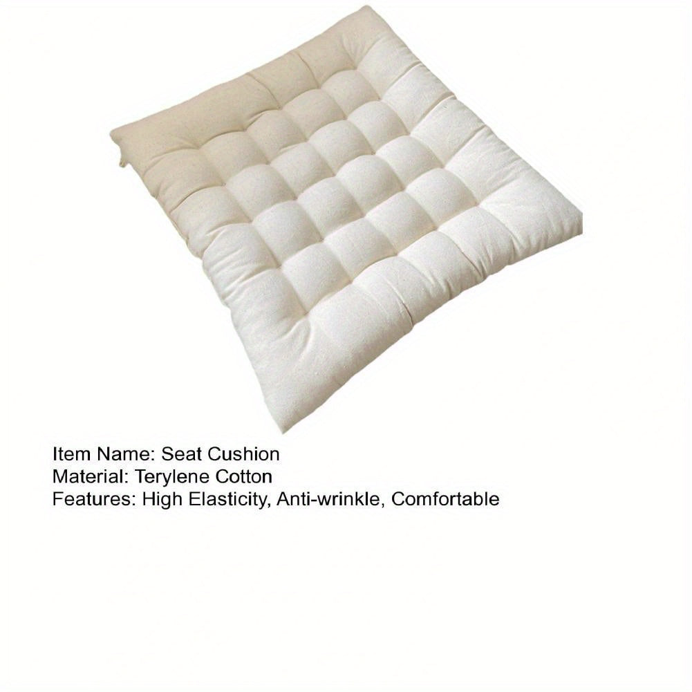 Coussin de chaise capitonné écru, au choix rond ou carré