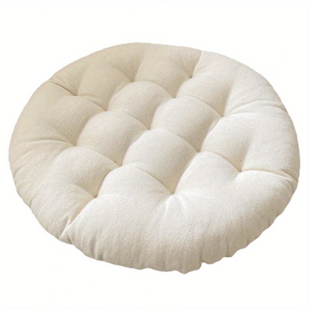 Coussin de chaise capitonné écru, au choix rond ou carré