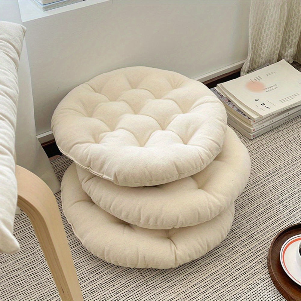 Coussin de chaise capitonné écru, au choix rond ou carré