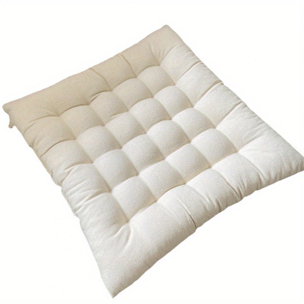 Coussin de chaise capitonné écru, au choix rond ou carré