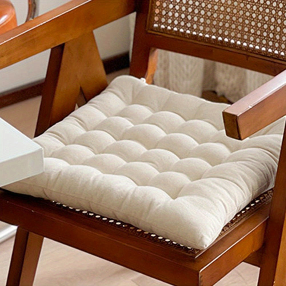 Coussin de chaise capitonné écru, au choix rond ou carré
