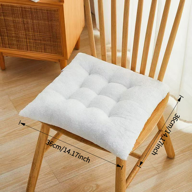 Coussin de chaise carré capitonné, aspect peau de mouton — vue 5