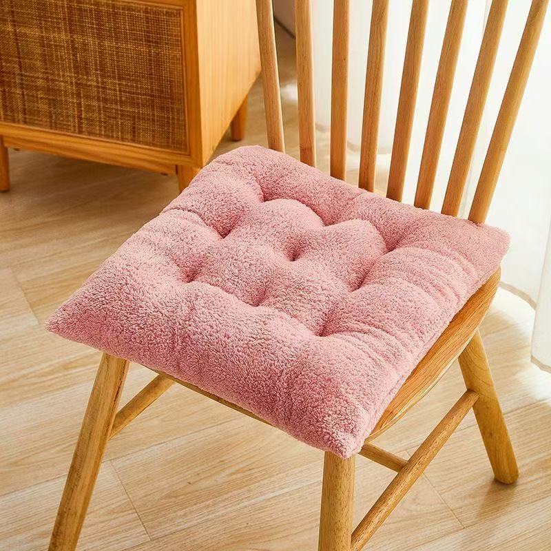 Coussin de chaise carré capitonné, aspect peau de mouton — vue 6