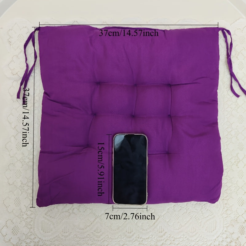 Coussin de chaise carré 37x37 cm à nouettes, lot de 4 pièces