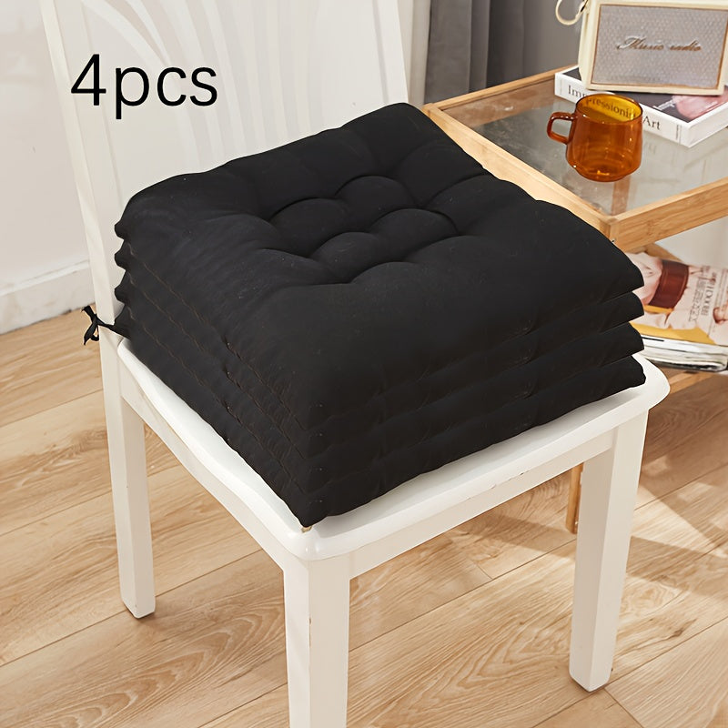 Coussin de chaise carré 40x40 cm coloré, lot de 4 pièces