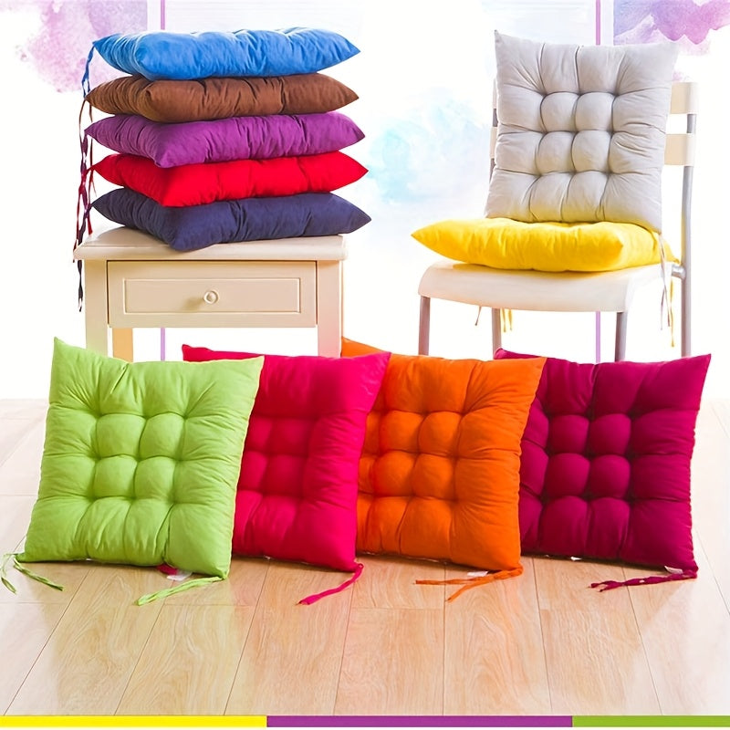 Coussin de chaise carré 40x40 cm coton mélangé, lot de 4