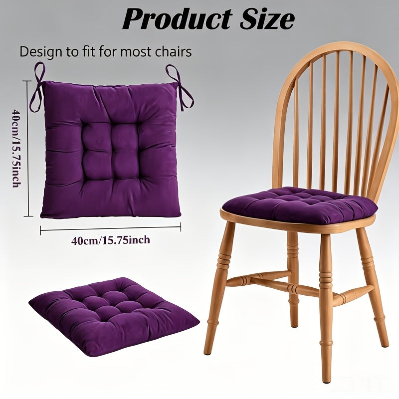 Coussin de chaise carré 40x40 à mémoire de forme, lot de 2