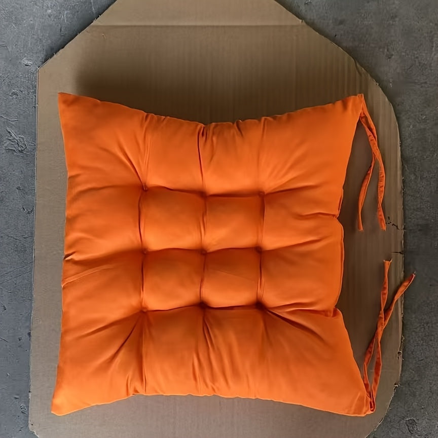 Coussin de chaise carré 40x40 orange, ensemble de 5 pièces
