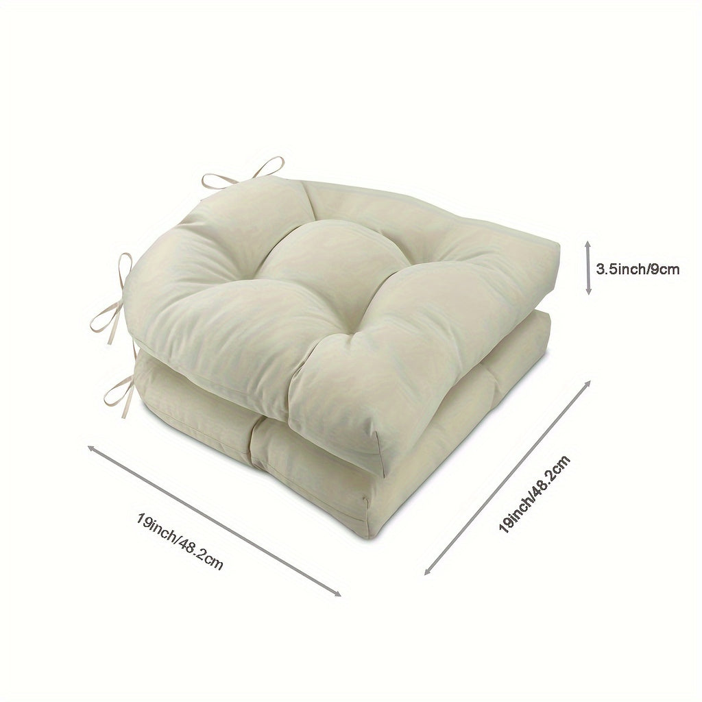 Coussin de chaise carré épais 48x48x9 cm, vendu par lot de 2