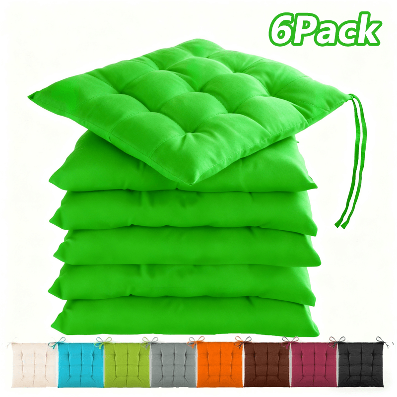 Coussin de chaise carré matelassé 40 x 40 cm, lot de 6 unis