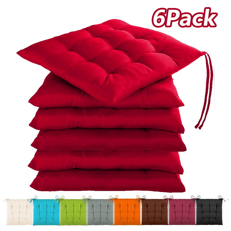 Rouge / Ensemble de six coussins de chaise