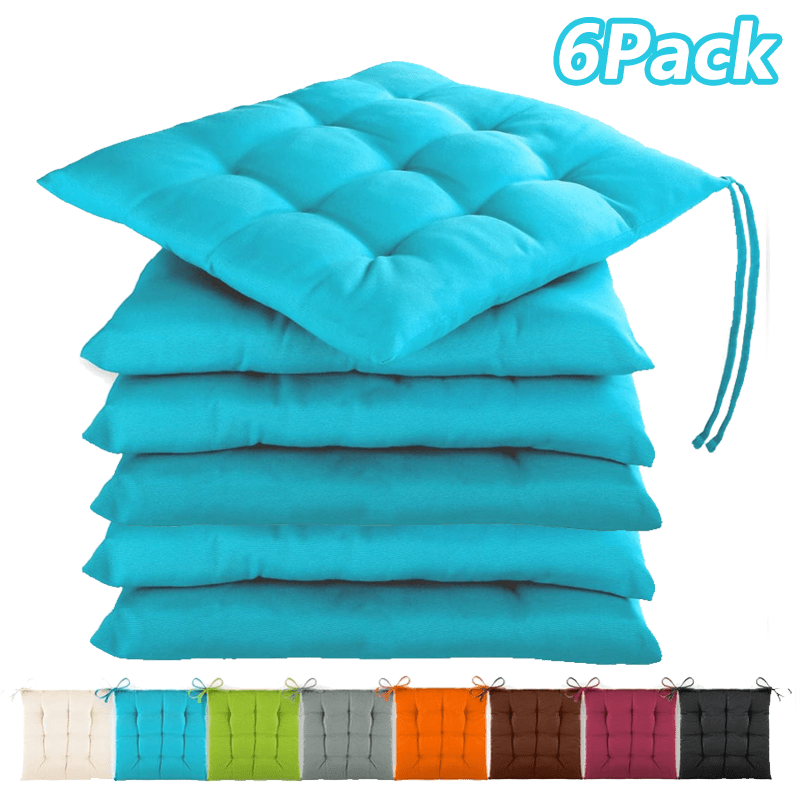 Bleu brillant / Ensemble de six coussins de chaise