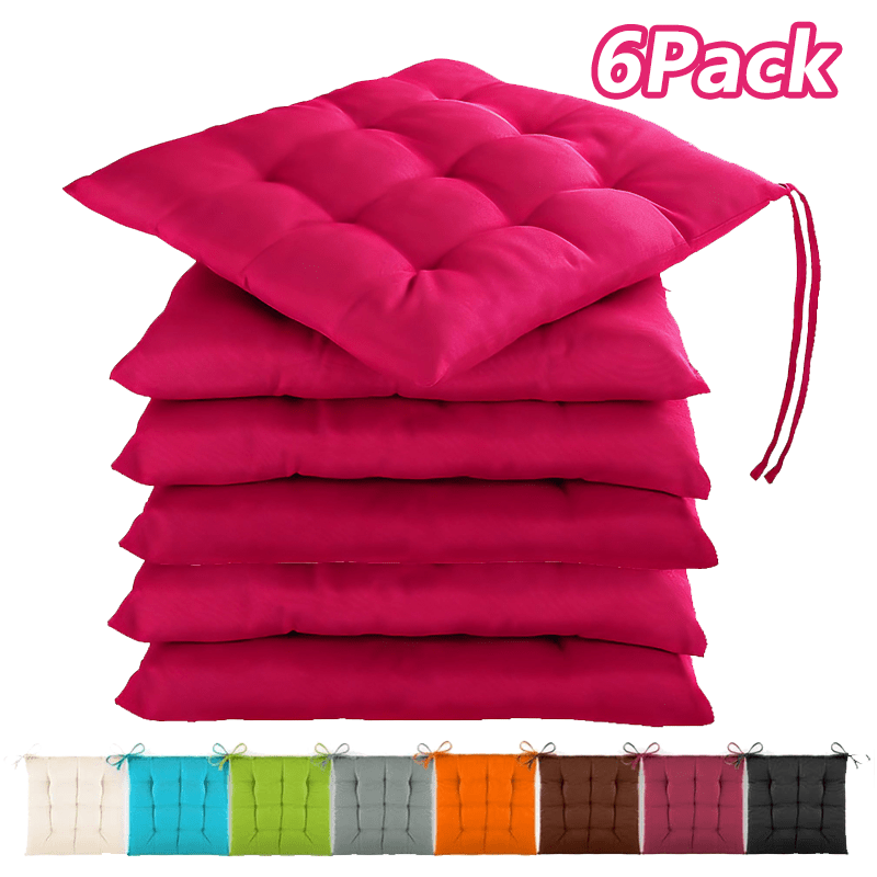 Rose Rouge / Ensemble de six coussins de chaise