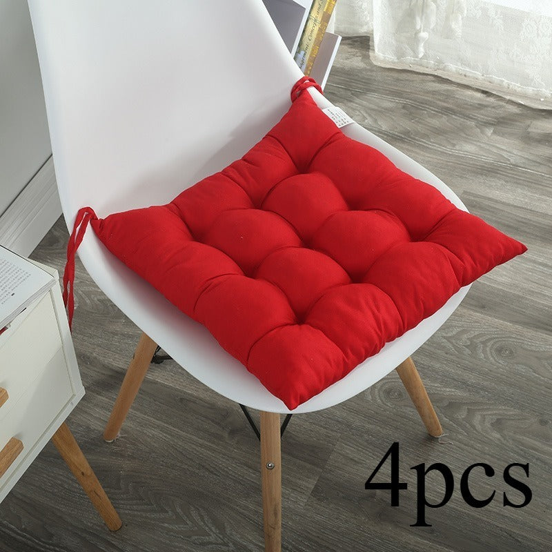Coussin de chaise carré rouge 40x40 cm, à l'unité ou en lot de 3