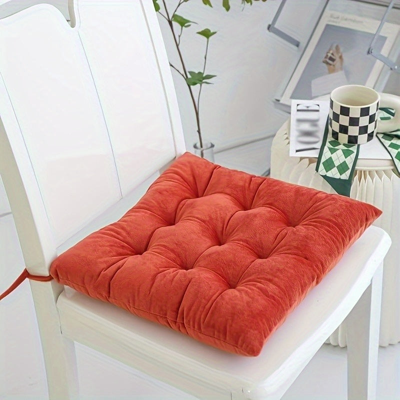 Coussin de chaise carré en velours épais 40x40 cm, lot de 4