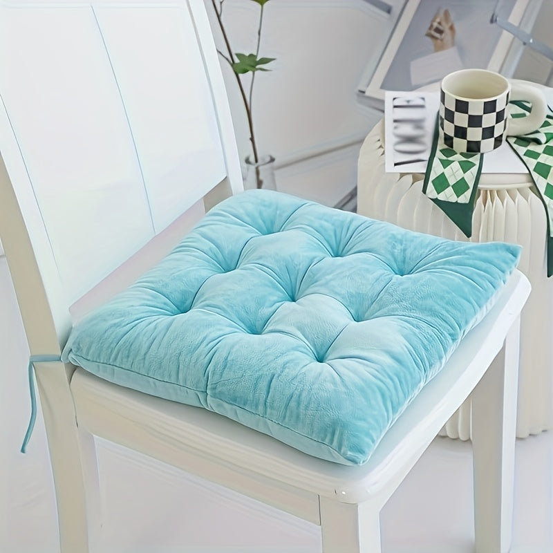 Coussin de chaise carré en velours épais 40x40 cm, lot de 4