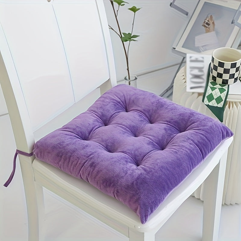 Coussin de chaise carré en velours épais 40x40 cm, lot de 4