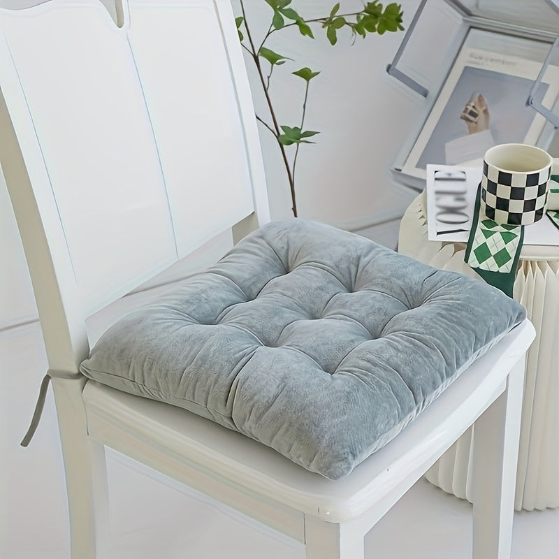 Coussin de chaise carré en velours épais 40x40 cm, lot de 4