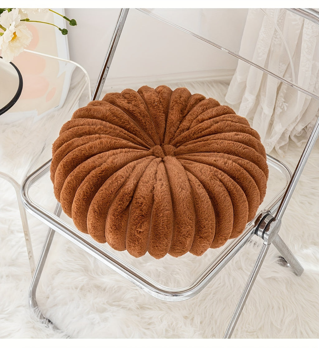 Coussin de chaise citrouille en peluche 3D, 35 cm, 8 teintes