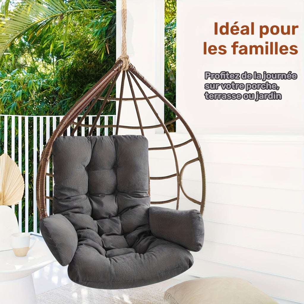 Coussin de chaise de jardin 120 cm avec accoudoirs, 6 teintes