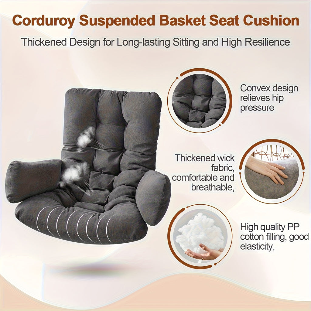 Coussin de chaise de jardin 120 cm avec accoudoirs, 6 teintes