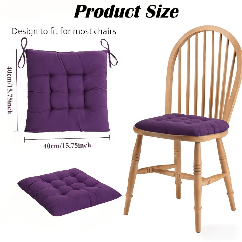 Coussin de chaise de jardin 40x40 cm à lanières, lot de 8