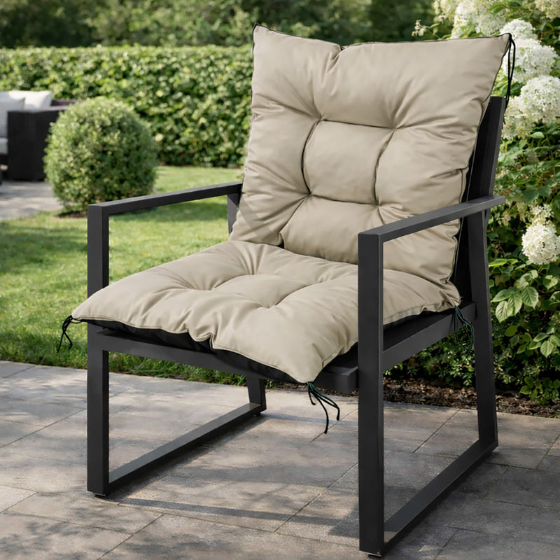Coussin de chaise de jardin 50x50 assise et dossier, déperlant